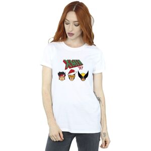 X-Men Women's Head Cotton Boyfriend Christmas T-Shirt in White Size: Small White S X-Men Women's Head Cotton Boyfriend Christmas T-Shirt in White Size: Small White S