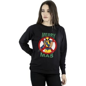 X-Men Women's Wolverine Christmas Sweatshirt in Black Size: XL Black XL X-Men Women's Wolverine Christmas Sweatshirt in Black Size: XL Black XL