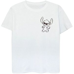 Lilo & Stitch Girl's Wink Cotton T-Shirt in White Size: 9 Years White 9 Years Lilo & Stitch Girl's Wink Cotton T-Shirt in White Size: 9 Years White 9 Years