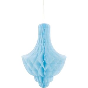 Unique Party Tissue Paper Chandelier Hanging Dration in Baby Blue Baby Blue Unique Party Tissue Paper Chandelier Hanging Dration in Baby Blue Baby Blue