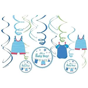 Amscan With Love Dungarees Shower Streamers (Pack of 12) in Blue Blue Amscan With Love Dungarees Shower Streamers (Pack of 12) in Blue Blue
