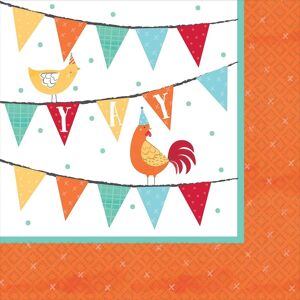 Amscan Barnyard Birthday Napkins (Pack of 16) Multicolor Amscan Barnyard Birthday Napkins (Pack of 16) Multicolor