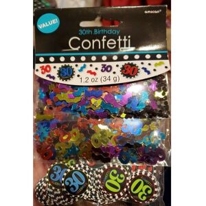 Amscan Mixed 30th Birthday Confetti (Pack of 3) Multicolor Amscan Mixed 30th Birthday Confetti (Pack of 3) Multicolor