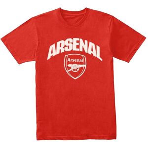 Arsenal FC Men's Wordmark Crest T-Shirt in Red Size: Small Red S Arsenal FC Men's Wordmark Crest T-Shirt in Red Size: Small Red S