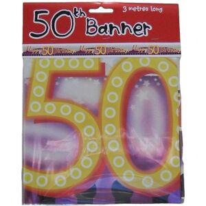 Generic 50th Birthday Banner Multicolor Generic 50th Birthday Banner Multicolor