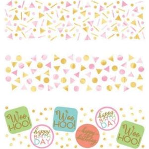 Amscan Happy Birthday Confetti (Pack of 3) Multicolor Amscan Happy Birthday Confetti (Pack of 3) Multicolor