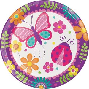 Unique Party Paper Butterfly Dinner Plate (Pack of 8) Multicolor Unique Party Paper Butterfly Dinner Plate (Pack of 8) Multicolor