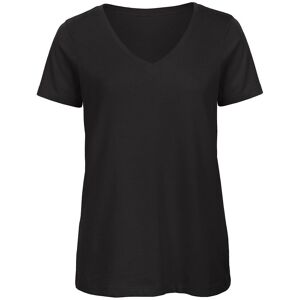 B&C Women's Inspire Cotton V Neck T-Shirt in Black Size: 2XL Black 2XL B&C Women's Inspire Cotton V Neck T-Shirt in Black Size: 2XL Black 2XL