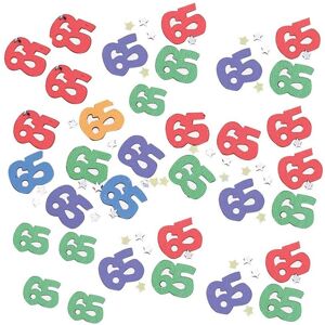 Amscan Foil 65th Birthday Confetti Multicolor Amscan Foil 65th Birthday Confetti Multicolor