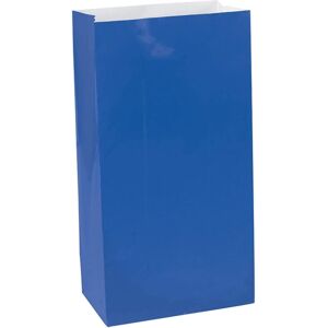 Amscan Plain Paper Party Bags (Pack Of 12) in Blue Blue Amscan Plain Paper Party Bags (Pack Of 12) in Blue Blue