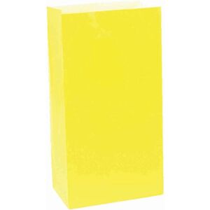 Amscan Paper Party Bags (Pack of 12) in Yellow Yellow Amscan Paper Party Bags (Pack of 12) in Yellow Yellow