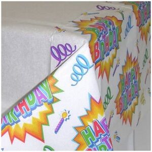 Amscan Paper Explosion Happy Birthday Party Table Cover Multicolor Amscan Paper Explosion Happy Birthday Party Table Cover Multicolor