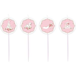 Amscan Princess For A Day Mini Birthday Pick Candles (Pack of 4) in Pink Pink Amscan Princess For A Day Mini Birthday Pick Candles (Pack of 4) in Pink Pink