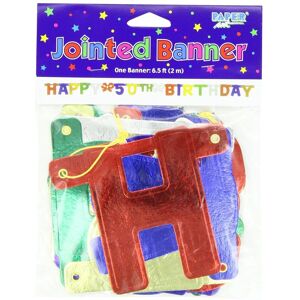 Unique Party Metallic 50th Birthday Banner Multicolor Unique Party Metallic 50th Birthday Banner Multicolor