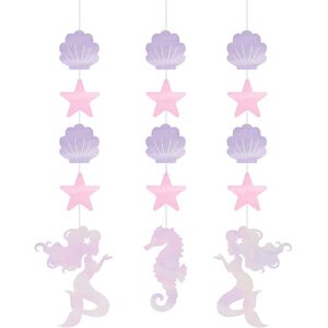 Unique Party Mermaid Hanging Dration (Pack of 3) in Pink Pink Unique Party Mermaid Hanging Dration (Pack of 3) in Pink Pink