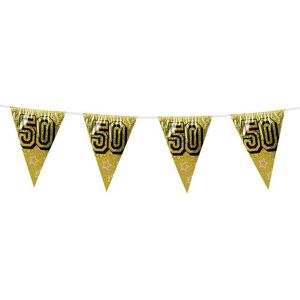 Boland Holographic 50th Bunting in Gold Gold Boland Holographic 50th Bunting in Gold Gold