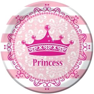 Unique Party Princess Royalty Dinner Plate (Pack of 8) in Pink Pink Unique Party Princess Royalty Dinner Plate (Pack of 8) in Pink Pink