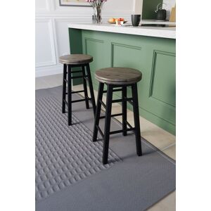 Home Discount Chef Vida Set of 2 Wooden Revolving Bar Stool Kitchen Dining Furniture in Black Black Home Discount Chef Vida Set of 2 Wooden Revolving Bar Stool Kitchen Dining Furniture in Black Black