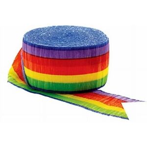 Amscan Crepe Rainbow Streamer Multicolor Amscan Crepe Rainbow Streamer Multicolor
