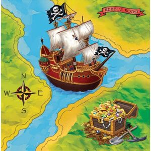 Unique Party Buried Treasure 3 Ply Disposable Napkins (Pack of 16) Multicolor Unique Party Buried Treasure 3 Ply Disposable Napkins (Pack of 16) Multicolor