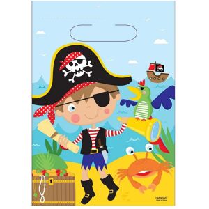 Amscan Pirate Party Bags (Pack of 8) in Blue Blue Amscan Pirate Party Bags (Pack of 8) in Blue Blue
