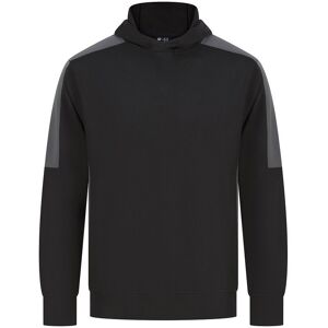 Finden & Hales Men's Contrast Panel Hoodie in Jet Black Size: XS Jet Black XS Finden & Hales Men's Contrast Panel Hoodie in Jet Black Size: XS Jet Black XS