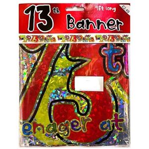 Generic Contrast 13th Birthday Banner Multicolor Generic Contrast 13th Birthday Banner Multicolor