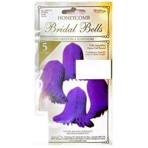 Amscan Purple Honeycomb Bell Bridal or Wedding Hanging Decoration - Decorations Amscan Purple Honeycomb Bell Bridal or Wedding Hanging Decoration - Decorations