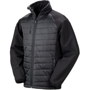 Result Men's Compass Softshell Padded Jacket in Black Size: XS Black XS Result Men's Compass Softshell Padded Jacket in Black Size: XS Black XS