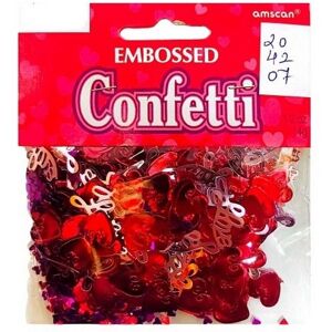 Amscan Embossed Confetti in Light Red Light Red Amscan Embossed Confetti in Light Red Light Red