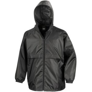Result Core Men's Lined Lightweight Waterproof Jacket in Black Size: Medium Black M Result Core Men's Lined Lightweight Waterproof Jacket in Black Size: Medium Black M