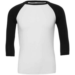 Canvas Men's 3 4 Sleeve Baseball T-Shirt in White Size: Large White L Canvas Men's 3 4 Sleeve Baseball T-Shirt in White Size: Large White L