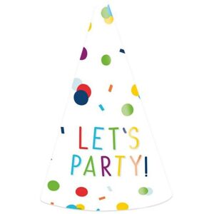 Amscan Let´s Party Confetti Birthday Party Hats (Pack of 8) Multicolor Amscan Let´s Party Confetti Birthday Party Hats (Pack of 8) Multicolor
