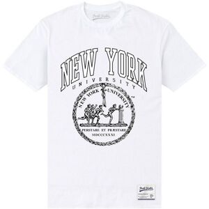 New York University Men's Crest T-Shirt in White Size: Large White L New York University Men's Crest T-Shirt in White Size: Large White L