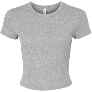 Bella + Canvas Women's Heather Micro-Rib Crop Top in Mid Grey Size: XL Mid Grey XL Bella + Canvas Women's Heather Micro-Rib Crop Top in Mid Grey Size: XL Mid Grey XL