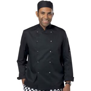 Dennys Women's Press Stud Long-Sleeved Chef Jacket in Black Size: 2XL Black 2XL Dennys Women's Press Stud Long-Sleeved Chef Jacket in Black Size: 2XL Black 2XL