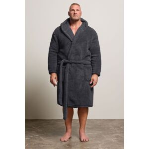 BadRhino Men's Borg Dressing Gown in Grey Size: 5-6XL Grey 5-6XL BadRhino Men's Borg Dressing Gown in Grey Size: 5-6XL Grey 5-6XL