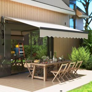 OUTSUNNY 3 x 2.5m Electric Retractable Awning w/ Aluminium Frame in Beige Beige OUTSUNNY 3 x 2.5m Electric Retractable Awning w/ Aluminium Frame in Beige Beige