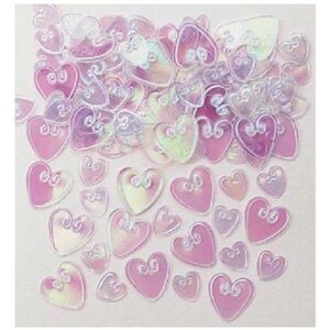 Amscan Iridescent Hearts Confetti in Pink Pink Amscan Iridescent Hearts Confetti in Pink Pink