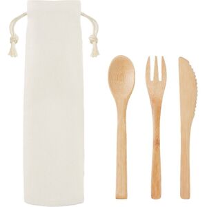MidOcean Setboo Bamboo Cutlery Set in Beige Beige MidOcean Setboo Bamboo Cutlery Set in Beige Beige