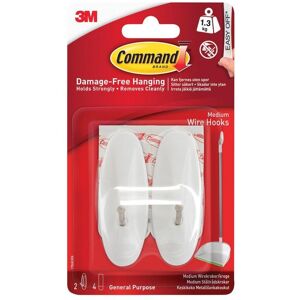 Command Medium Wire Hooks (pack 2) Multicolor Command Medium Wire Hooks (pack 2) Multicolor