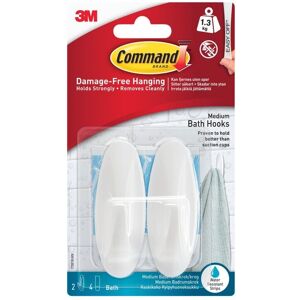 Command Medium Bathroom Hooks (pack 2) Multicolor Command Medium Bathroom Hooks (pack 2) Multicolor