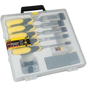 Stanley Dynagrip Chisel With Strike Cap Set, 5 Piece Accessories Multicolor Stanley Dynagrip Chisel With Strike Cap Set, 5 Piece Accessories Multicolor