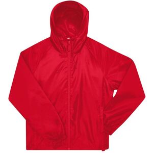 B&C Men's Reset Windbreaker in Red Size: Large Red L B&C Men's Reset Windbreaker in Red Size: Large Red L