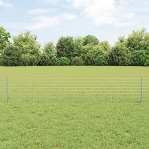 Berkfield Home Euro Fence with 22 U Posts Silver 0, 4x50 m Steel Silver Berkfield Home Euro Fence with 22 U Posts Silver 0, 4x50 m Steel Silver