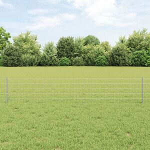 Berkfield Home Euro Fence with 22 U Posts Silver 0, 4x50 m Steel Silver Berkfield Home Euro Fence with 22 U Posts Silver 0, 4x50 m Steel Silver