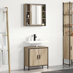 Berkfield Home 2 Piece Bathroom Furniture Set Sonoma Oak Engineered Wood in Cream Cream Berkfield Home 2 Piece Bathroom Furniture Set Sonoma Oak Engineered Wood in Cream Cream
