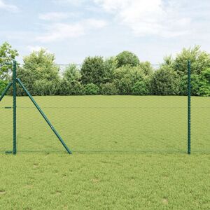 Berkfield Home Fencing Set Set of 2 Green Metal 25 x 1.2 m Durable Green Berkfield Home Fencing Set Set of 2 Green Metal 25 x 1.2 m Durable Green