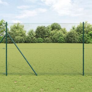 Berkfield Home Fencing Set Set of 2 Green Metal 25 x 1.5 m Durable Green Berkfield Home Fencing Set Set of 2 Green Metal 25 x 1.5 m Durable Green