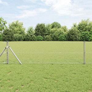 Berkfield Home Hexagon Fence 0.6x10 m Galvanised Steel in Silver Silver Berkfield Home Hexagon Fence 0.6x10 m Galvanised Steel in Silver Silver